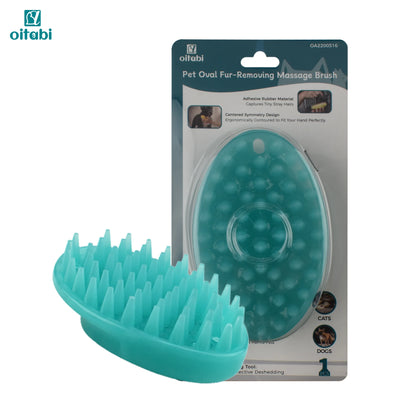 Soft Rubber Pet Brush for Short Hair Dog & Cat Grooming Bathing Massaging Deshedding Multi-Function Wet or Dry Pets Brush