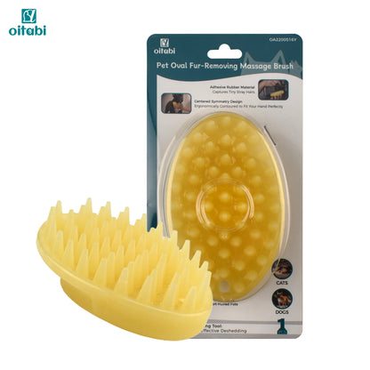 Soft Rubber Pet Brush for Short Hair Dog & Cat Grooming Bathing Massaging Deshedding Multi-Function Wet or Dry Pets Brush