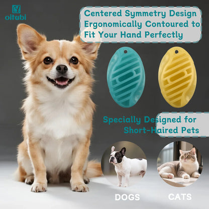Soft Rubber Pet Brush for Short Hair Dog & Cat Grooming Bathing Massaging Deshedding Multi-Function Wet or Dry Pets Brush